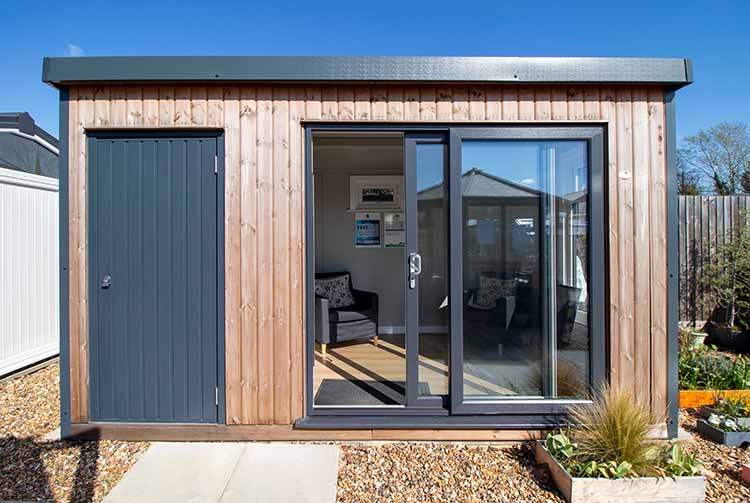 Shard garden rooms bespoke built with living area and kitchen