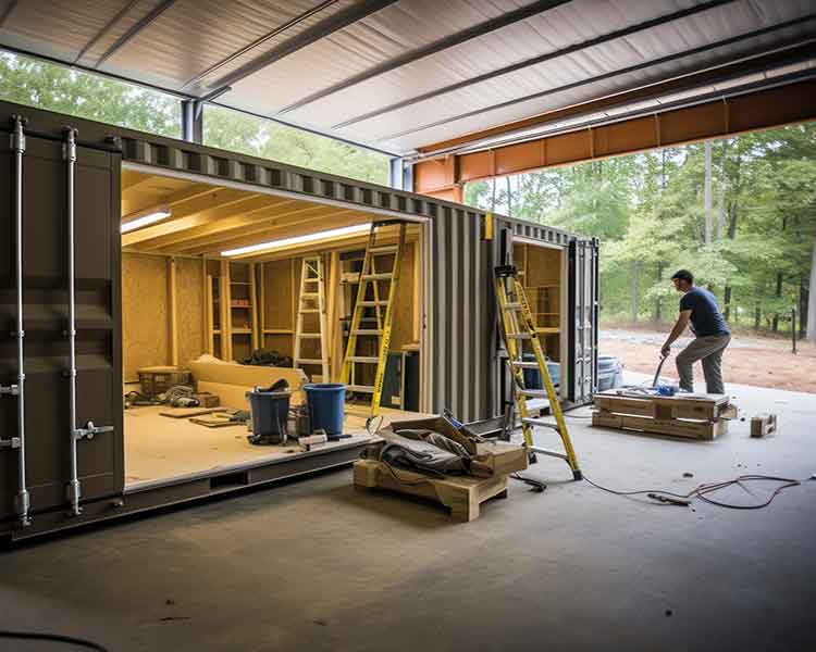 Bespoke shipping container garden room blackpool construction process Bespoke shipping container garden room blackpool construction process
